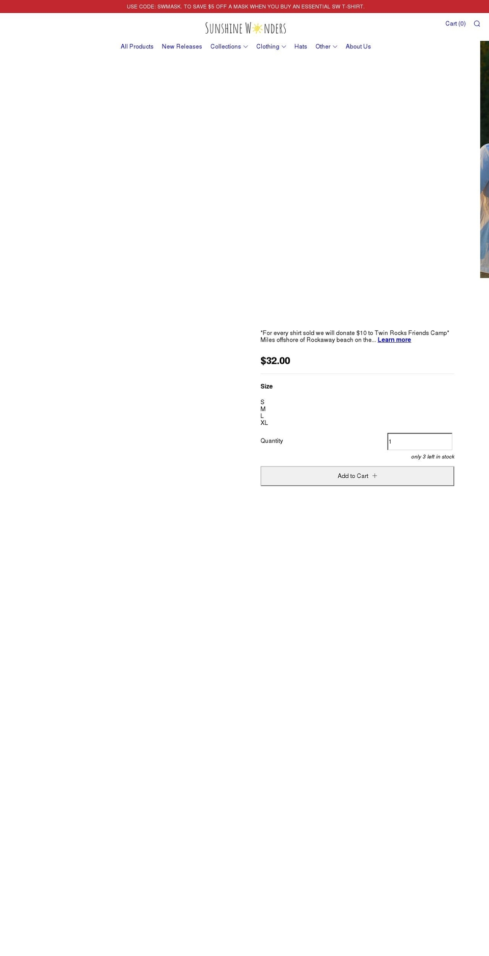 sunshinewonders.com shopify website screenshot