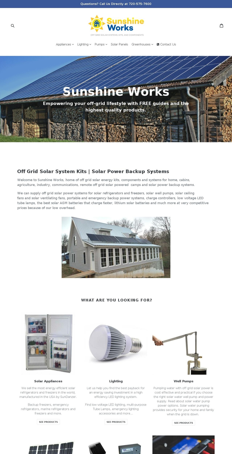 sunshineworks.com shopify website screenshot