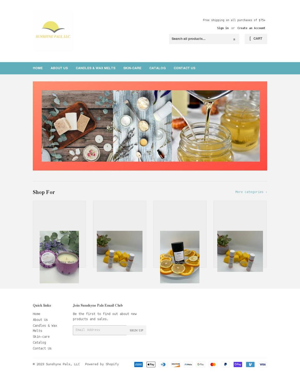 sunshynepals.com shopify website screenshot