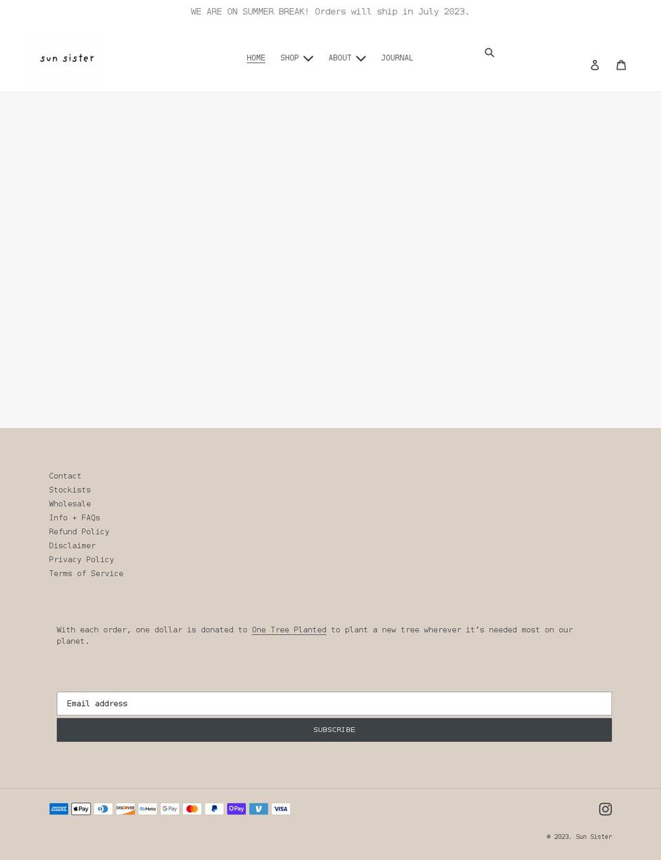 sunsister.co shopify website screenshot