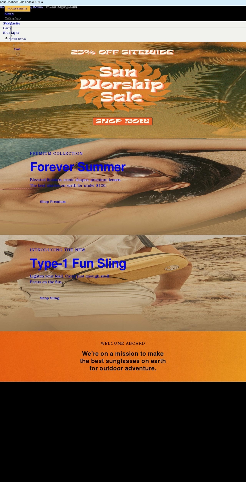sunski.com shopify website screenshot
