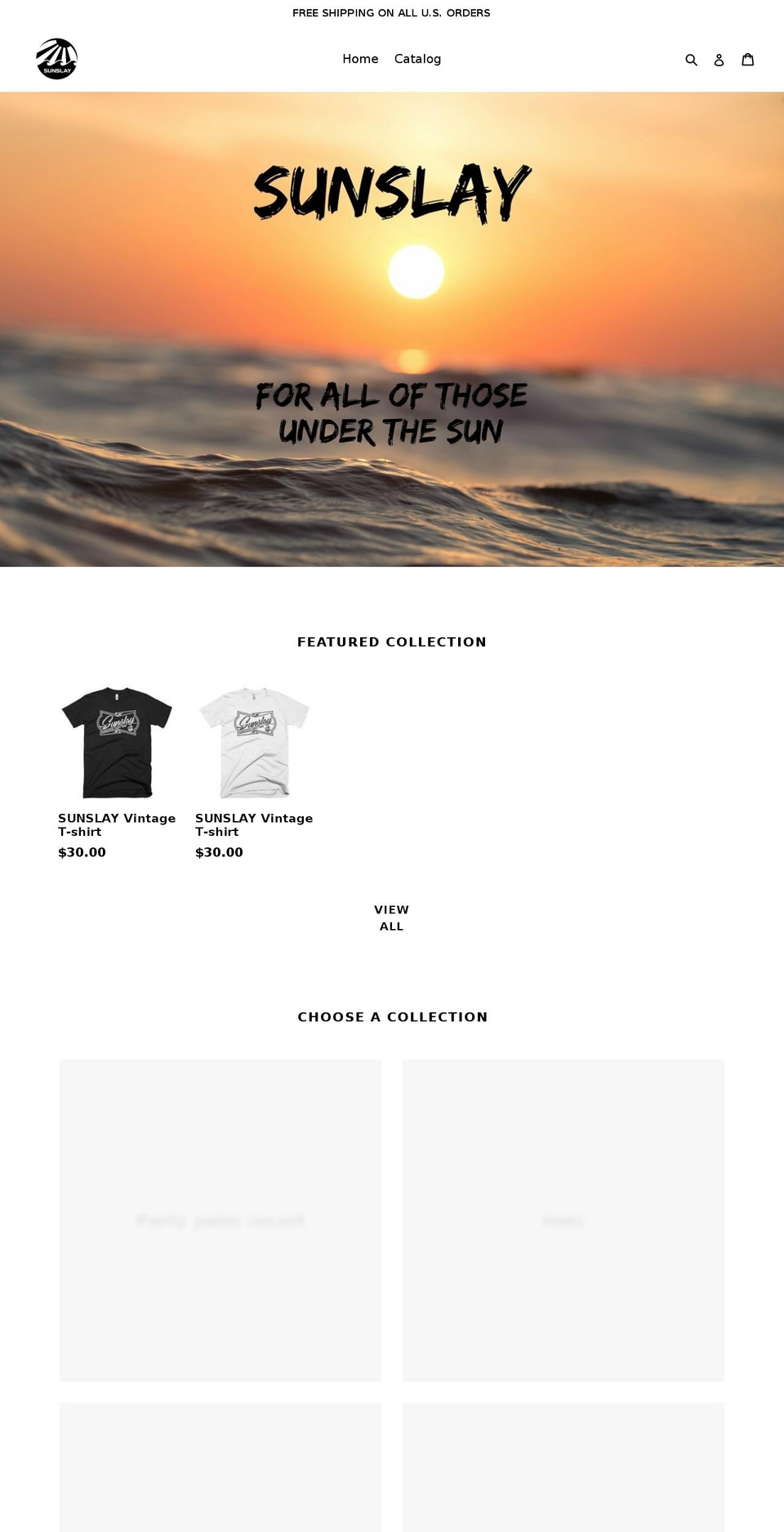 sunslay.com — Shopify storefront screenshot