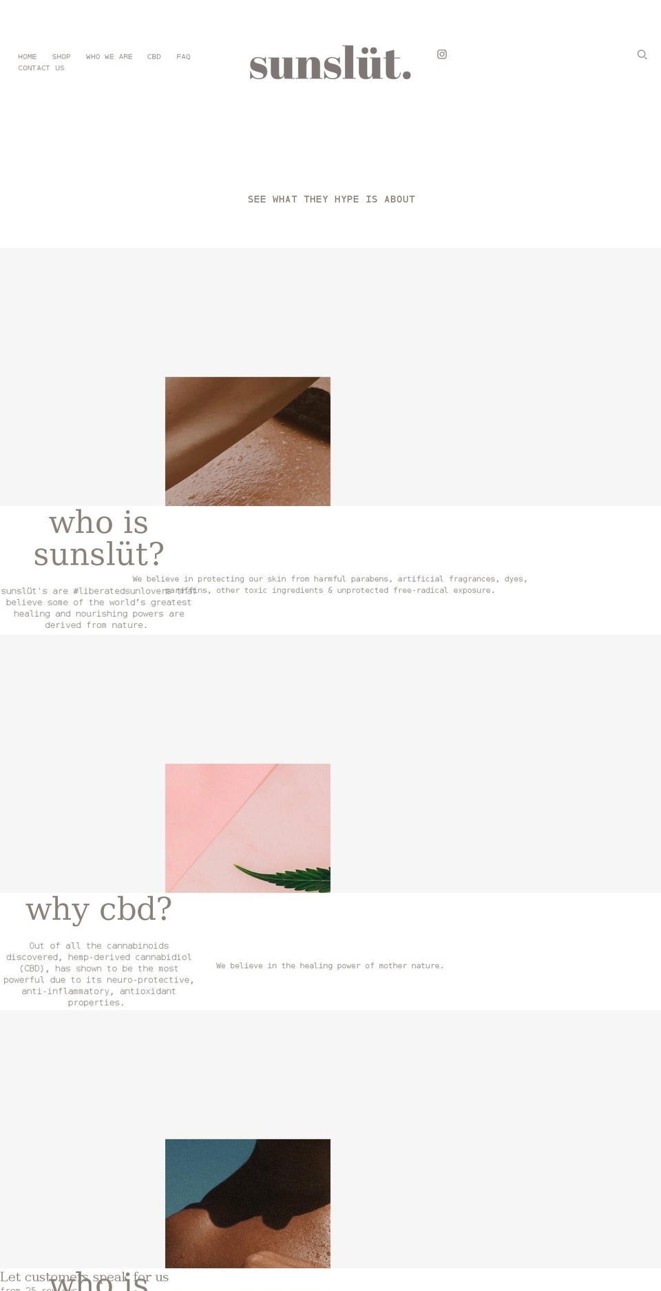 sunslutco.com shopify website screenshot