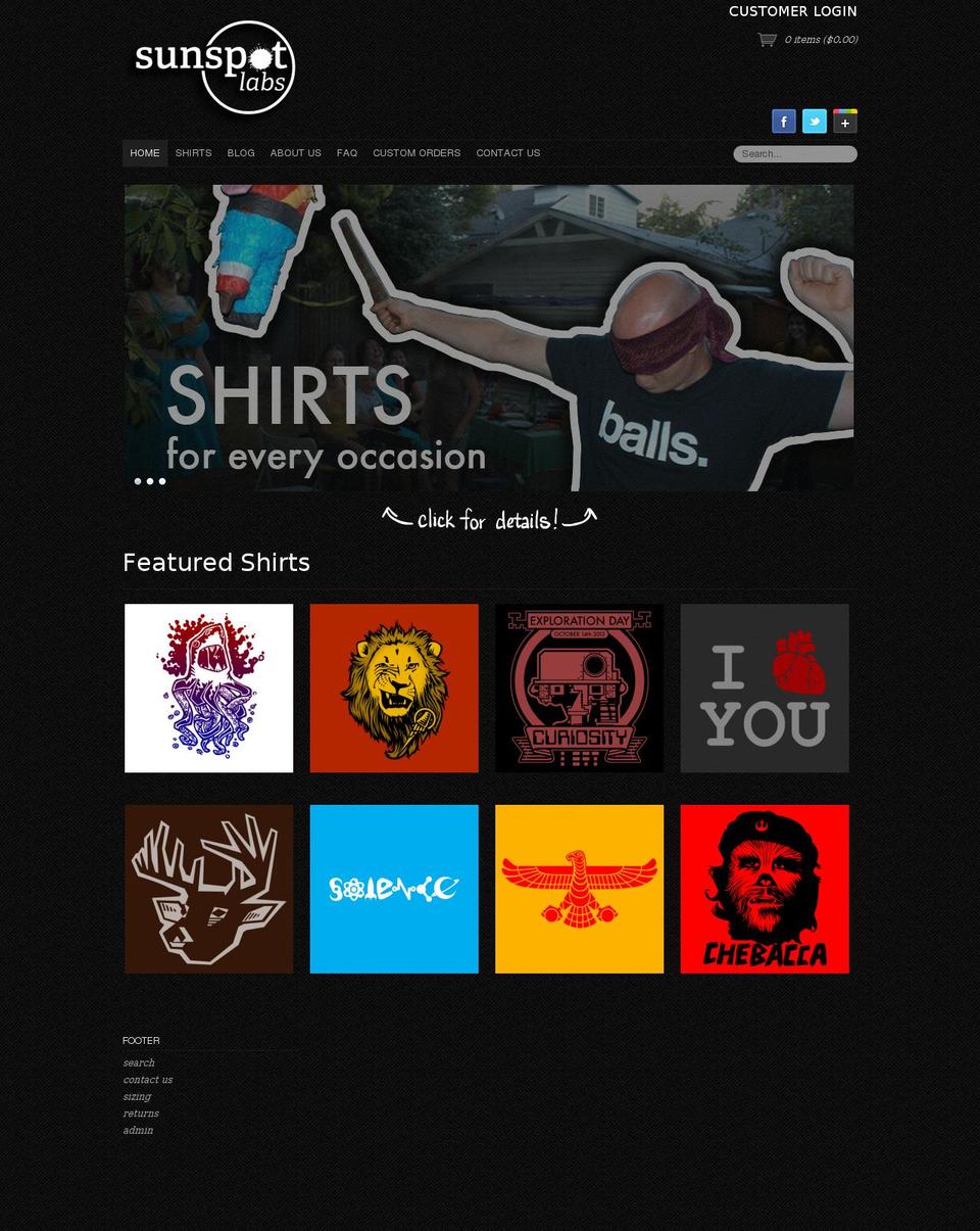 faust Shopify theme site example sunspotlabs.com