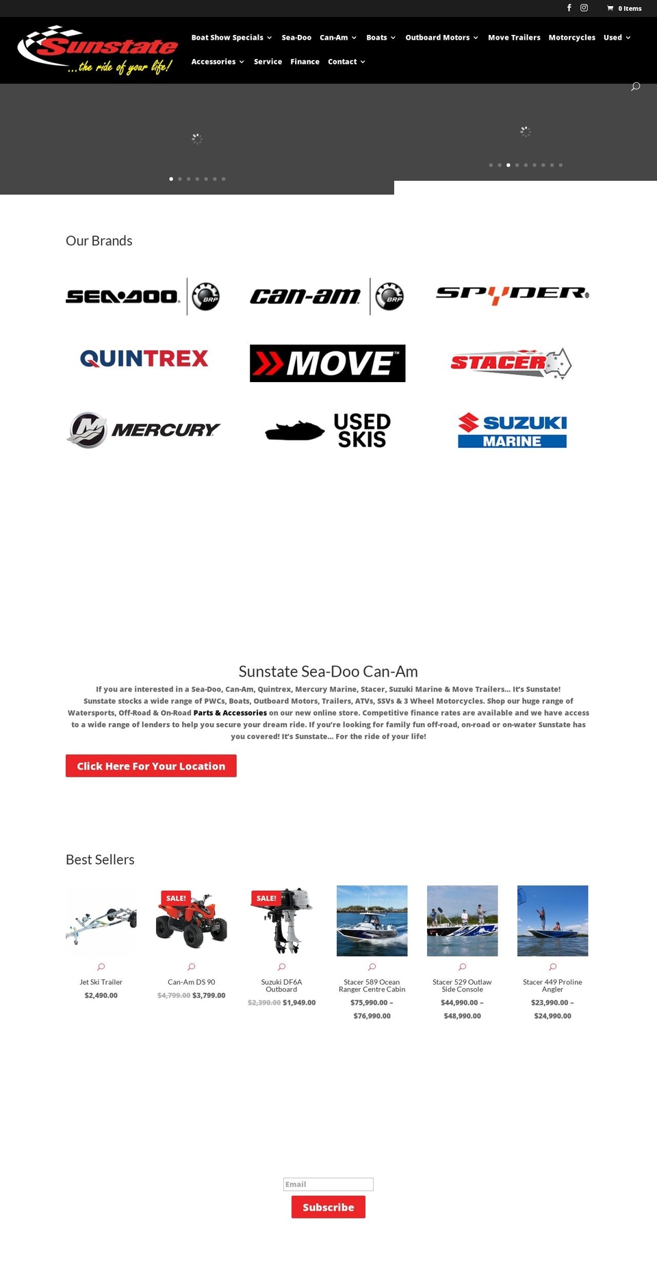 sunstatebrp.com.au shopify website screenshot