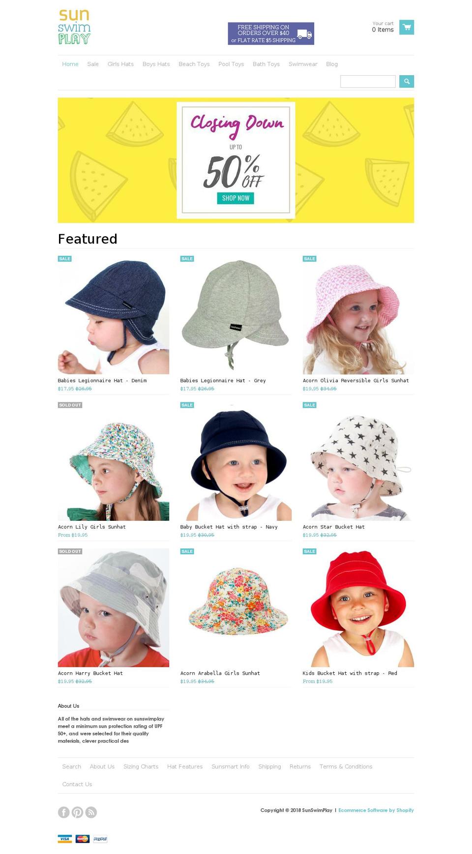 sunswimplay.com.au shopify website screenshot