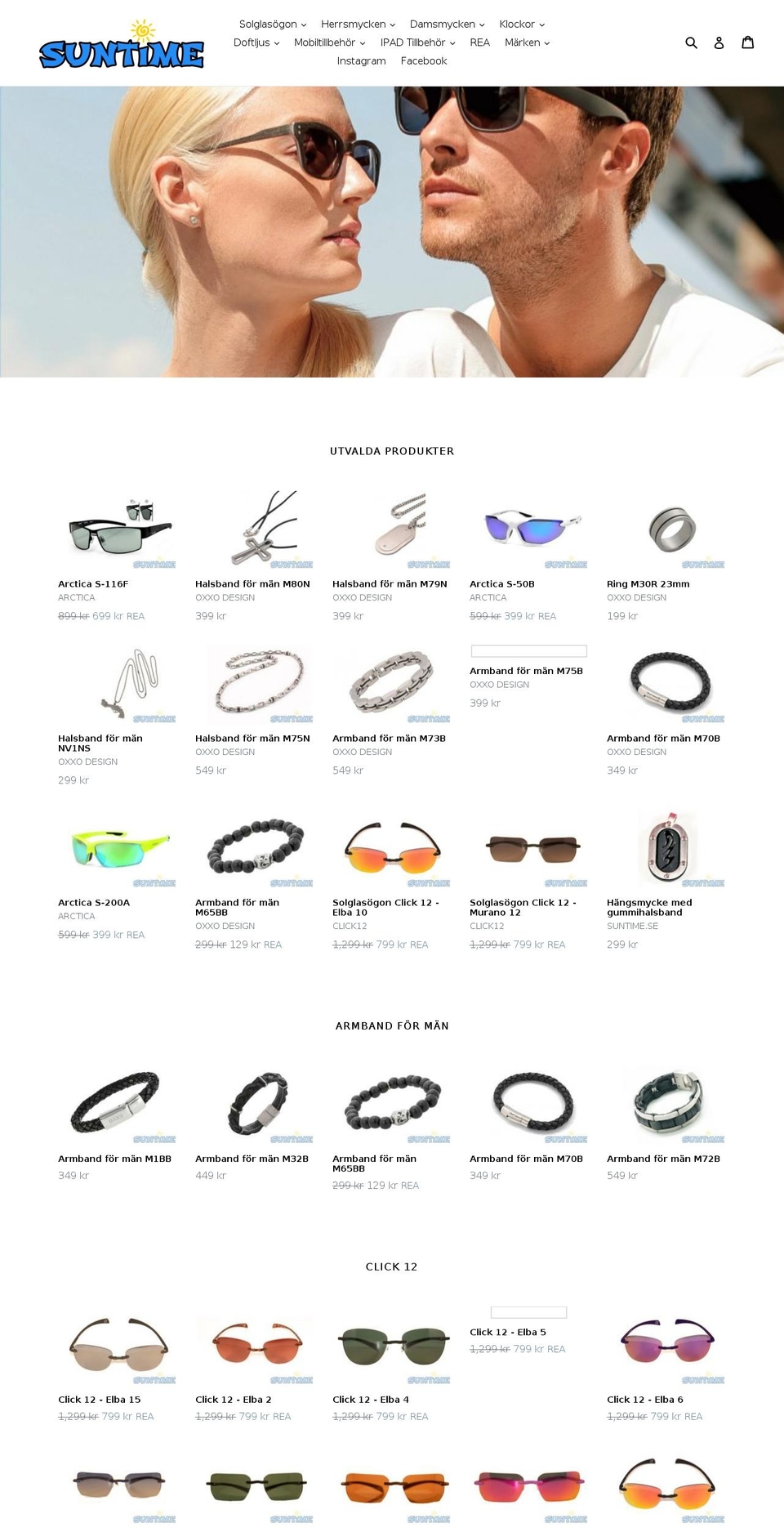 suntime.se shopify website screenshot