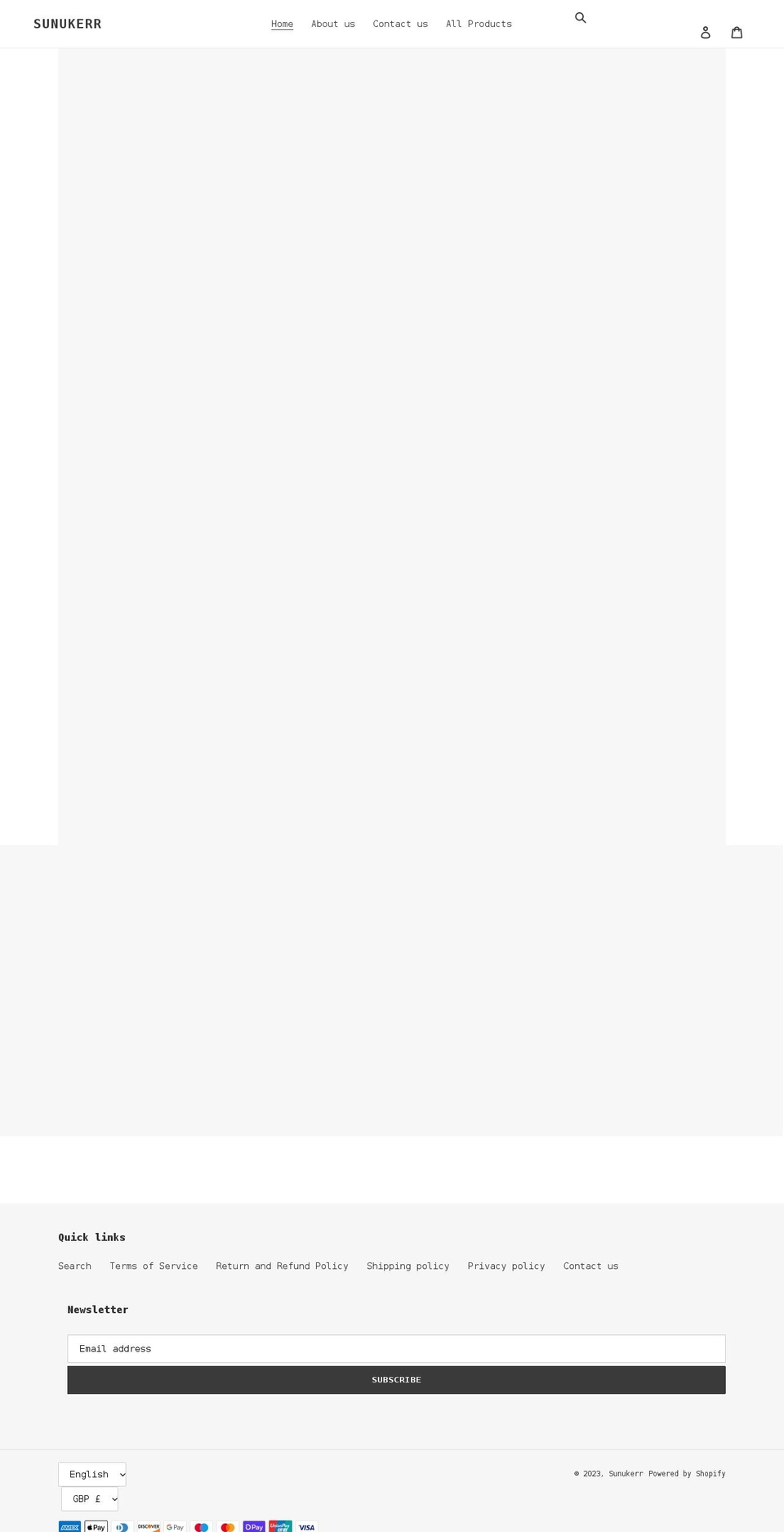 sunukerr.com shopify website screenshot