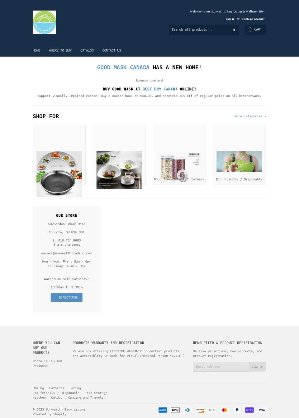 sunwealthtrading.com shopify website screenshot