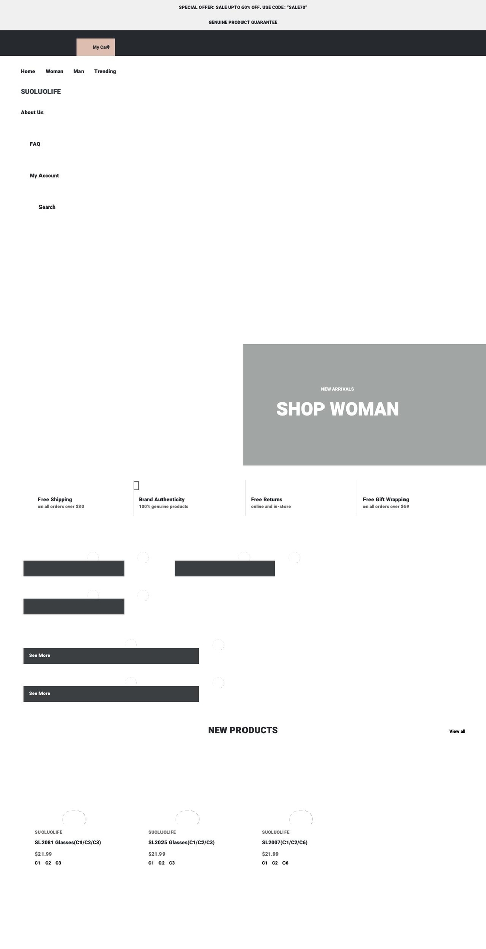 Glasso--sections-ready Shopify theme site example suoluolife.com