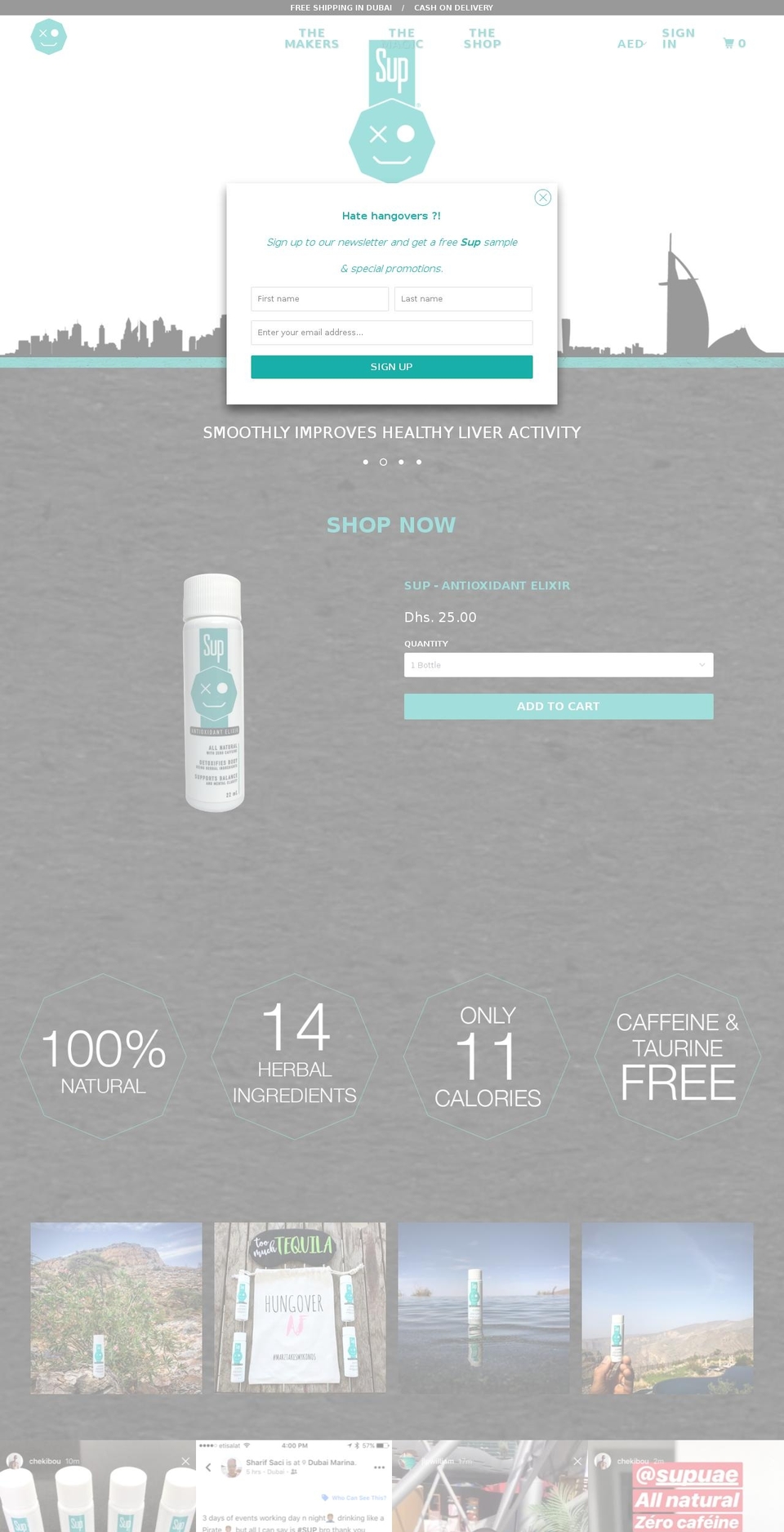 sup-uae.com — Shopify storefront screenshot