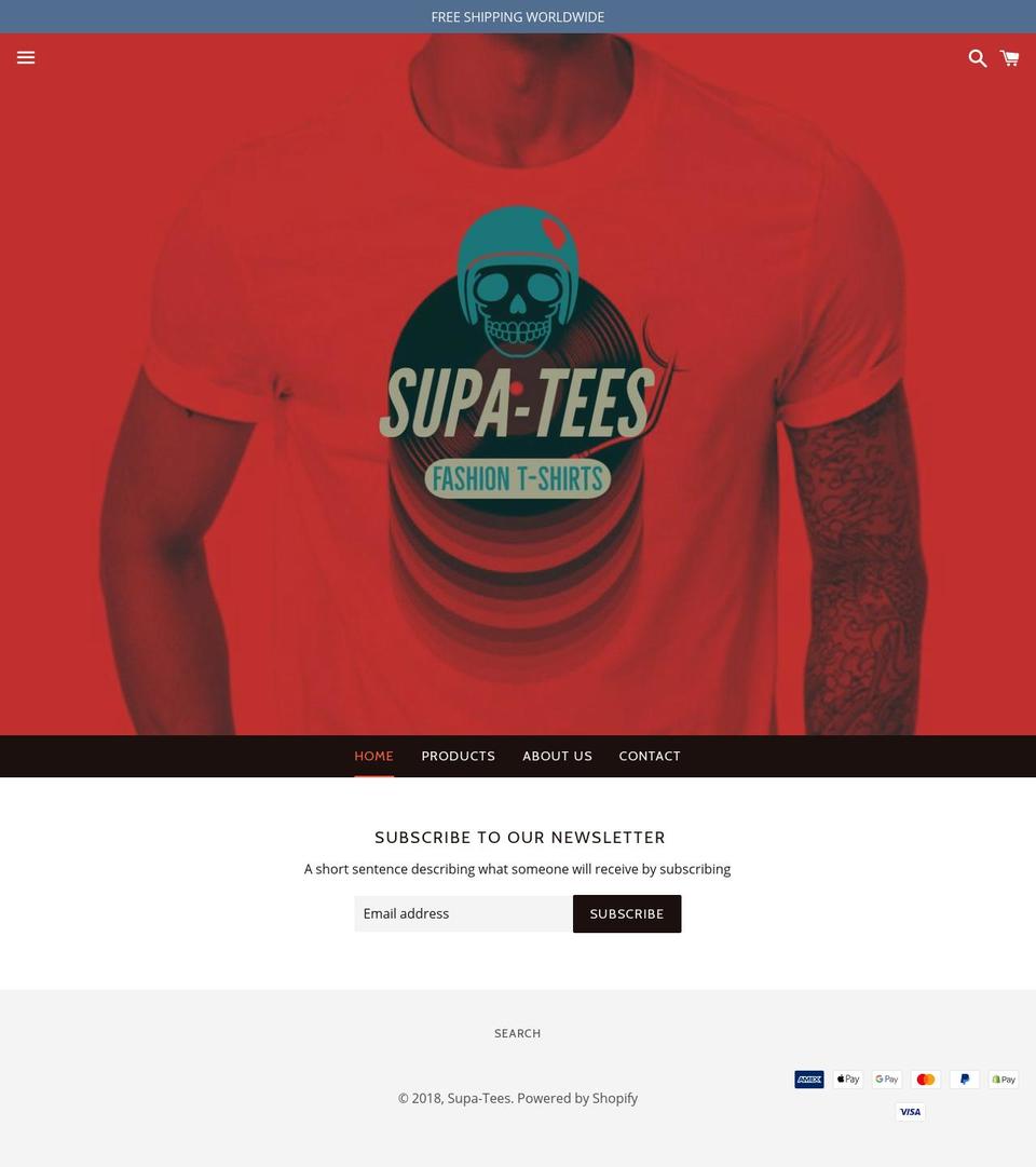 supa-tees.com — Shopify storefront screenshot