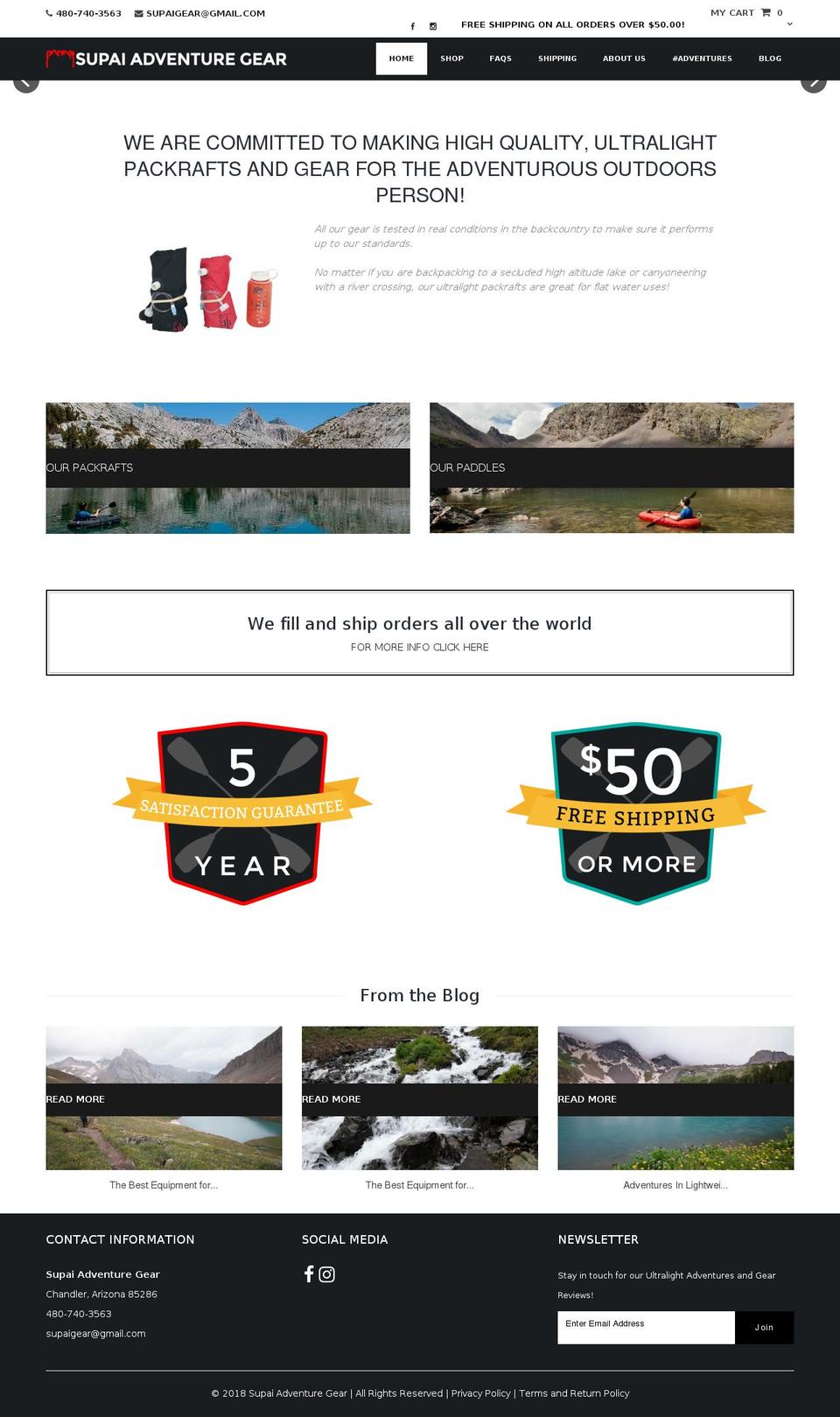 supaigear.com — Shopify storefront screenshot