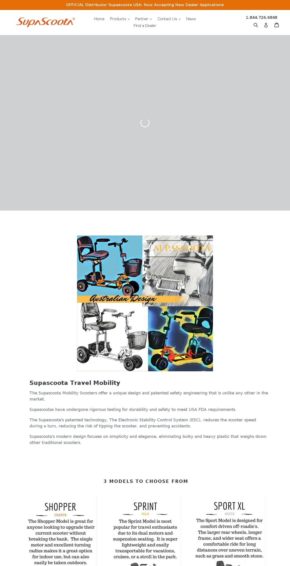 supascootausa.com shopify website screenshot