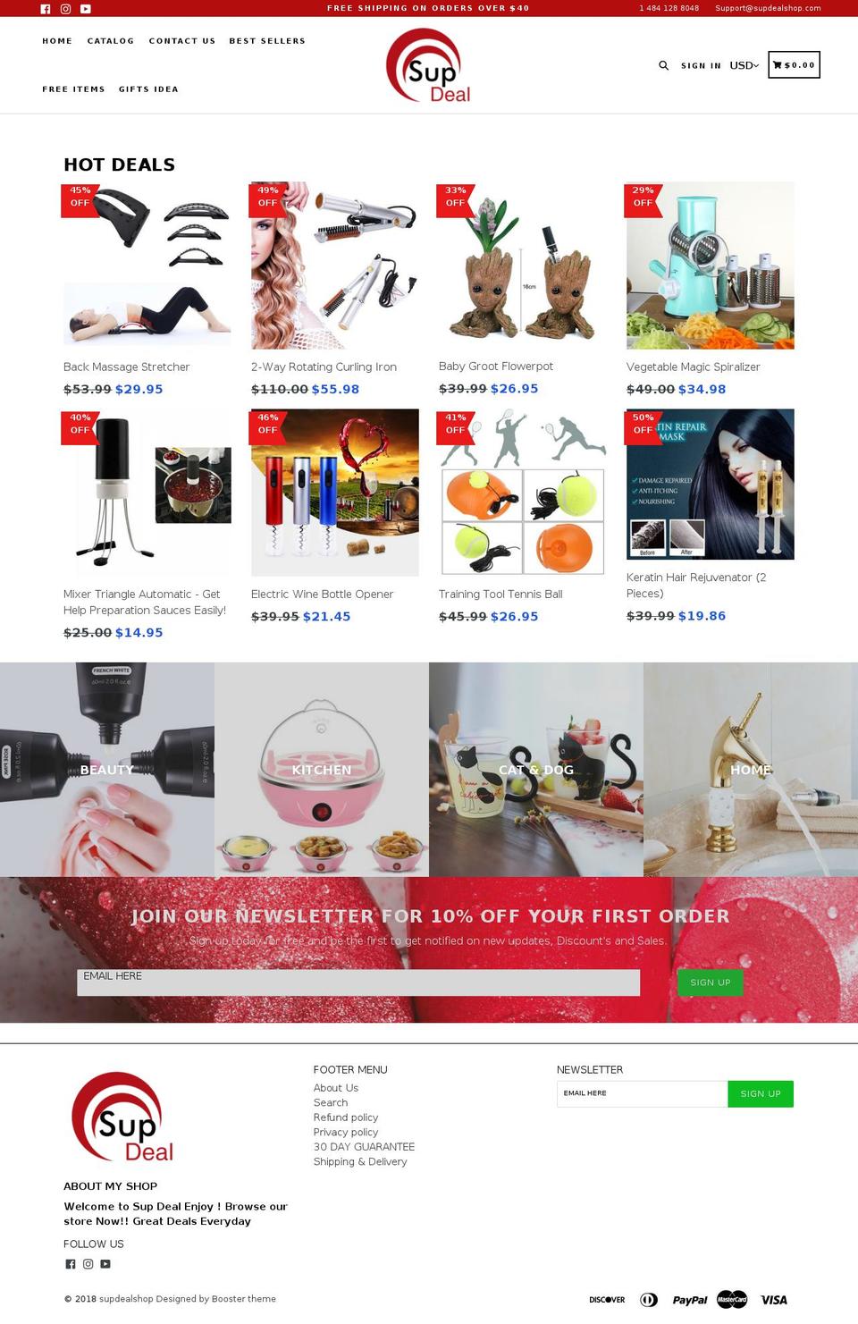 shopifyboostertheme Shopify theme site example supdealshop.com