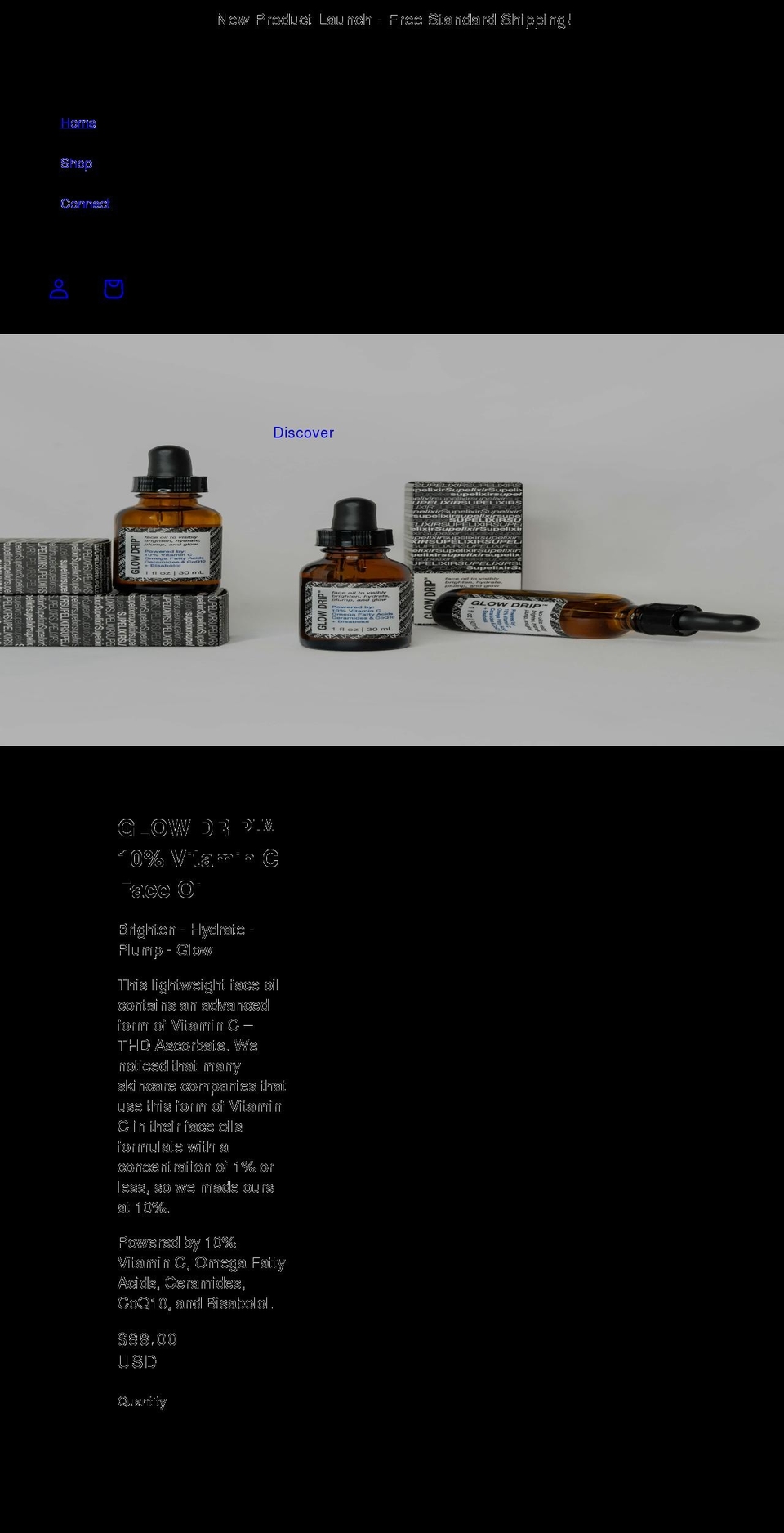 supelixir.com shopify website screenshot