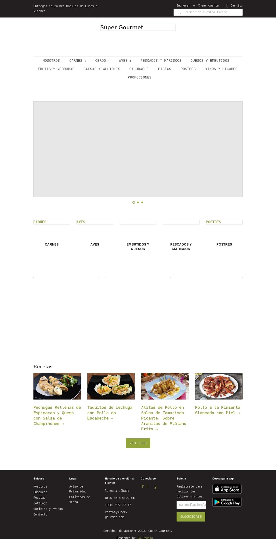 super-gourmet.com shopify website screenshot