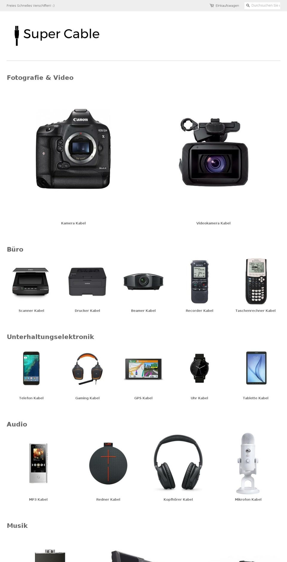 super-kabel.com — Shopify storefront screenshot