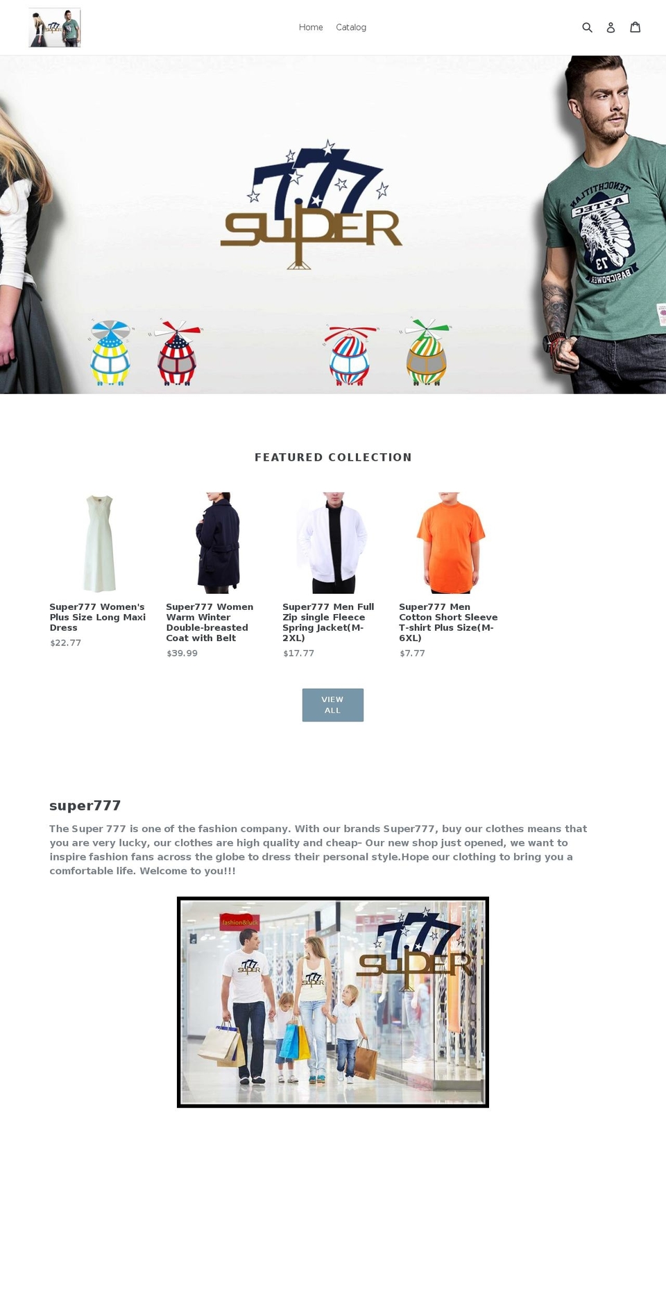 super777a.com — Shopify storefront screenshot