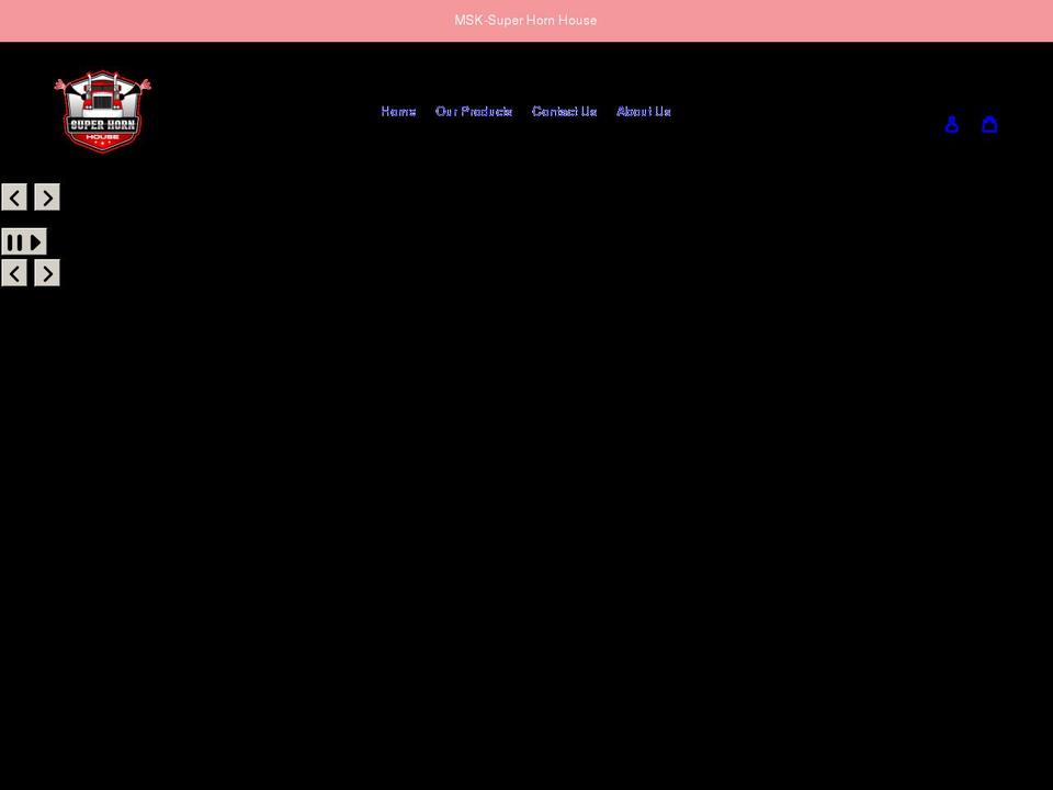 superairhorns.com shopify website screenshot