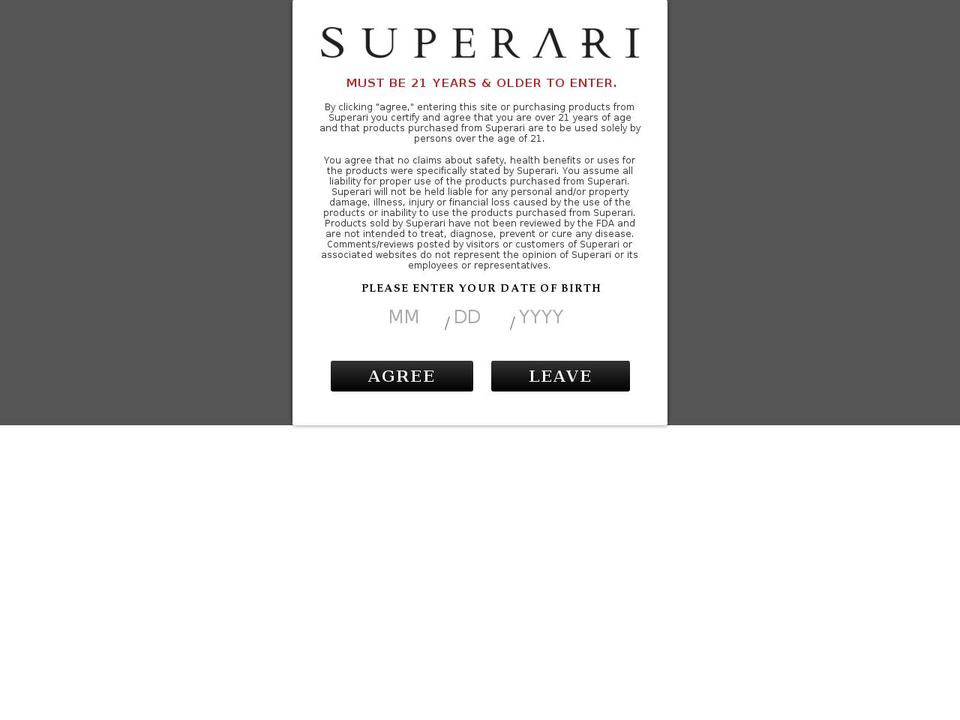 superary.com shopify website screenshot