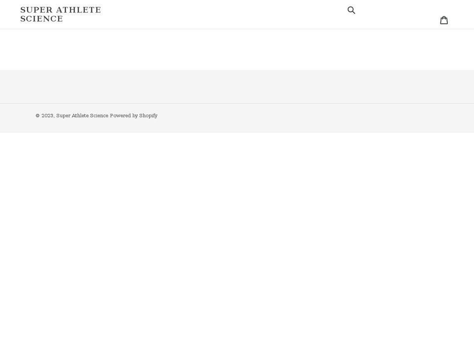 superathletescience.com shopify website screenshot