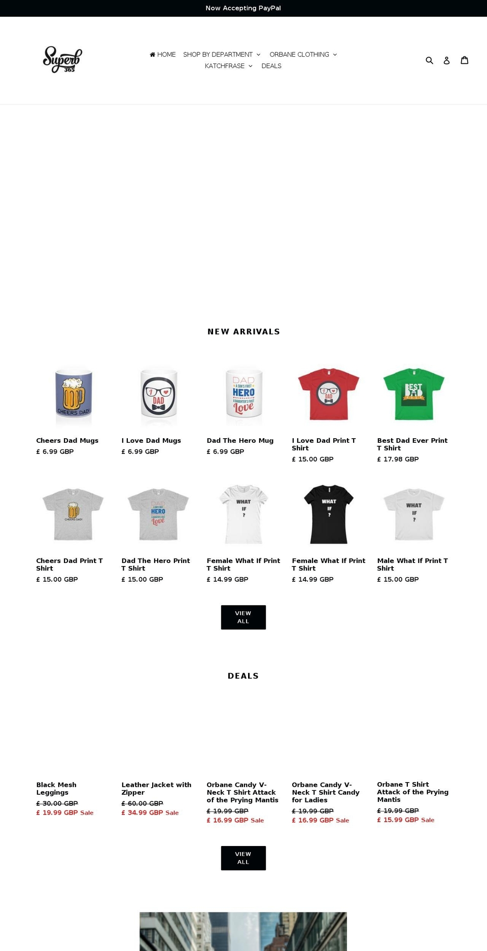 superb365.com — Shopify storefront screenshot
