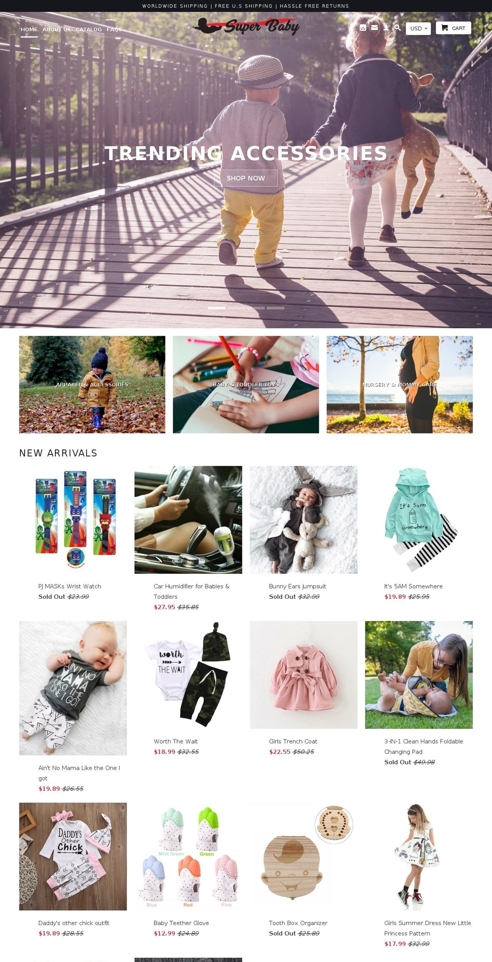 superbabyglobal.com shopify website screenshot