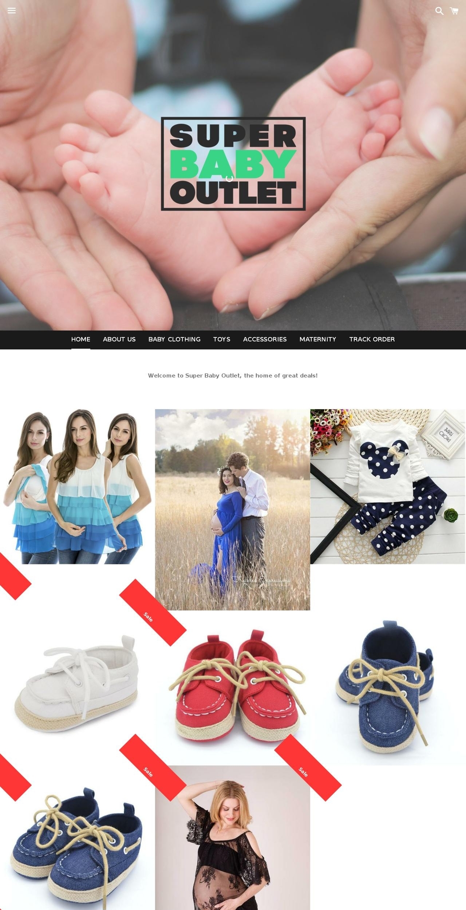 superbabyoutlet.com shopify website screenshot