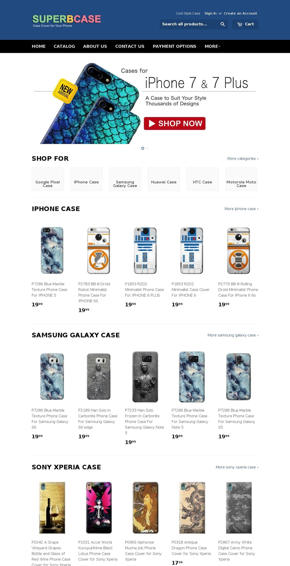 superbcase.com shopify website screenshot