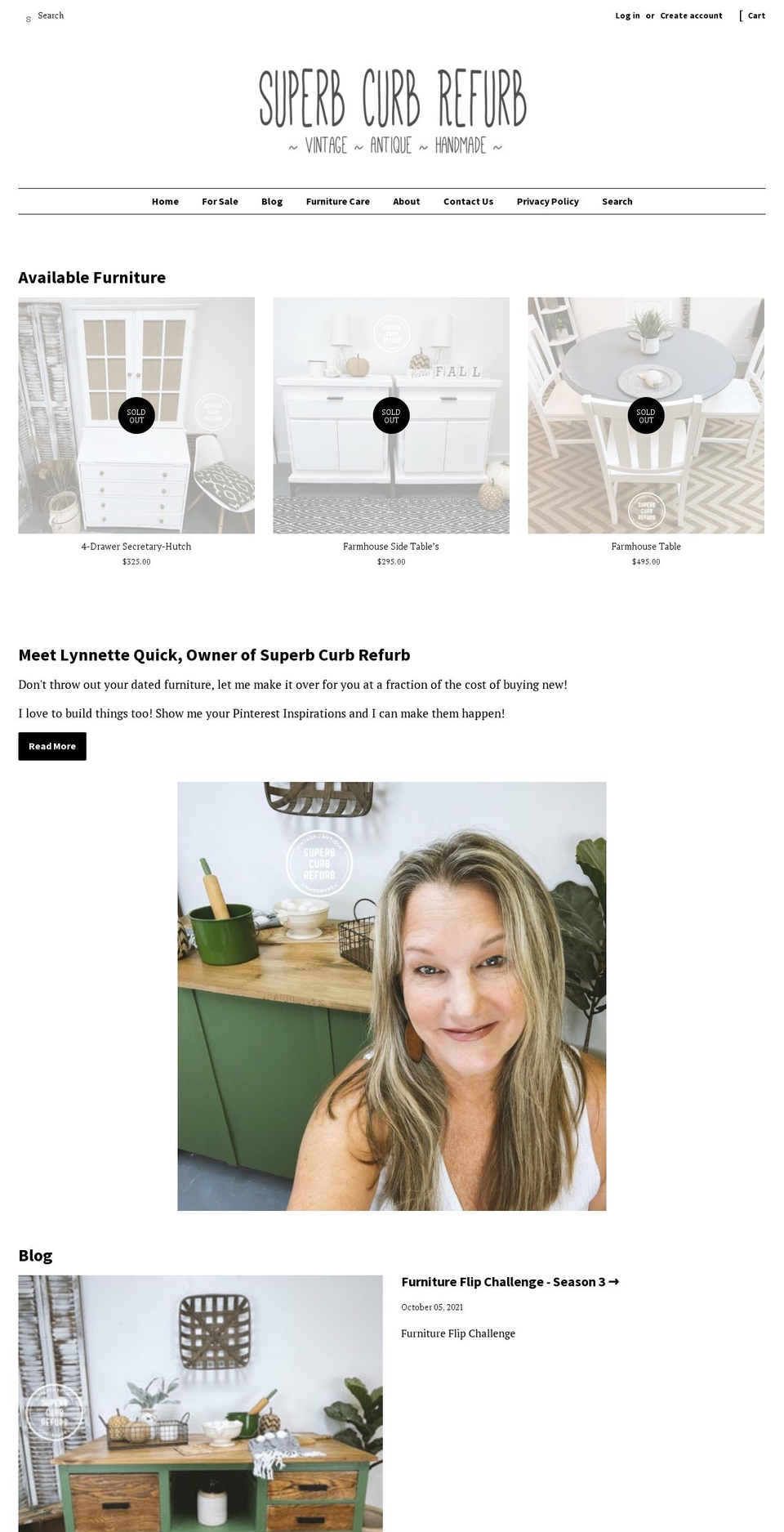superbcurbrefurb.com shopify website screenshot