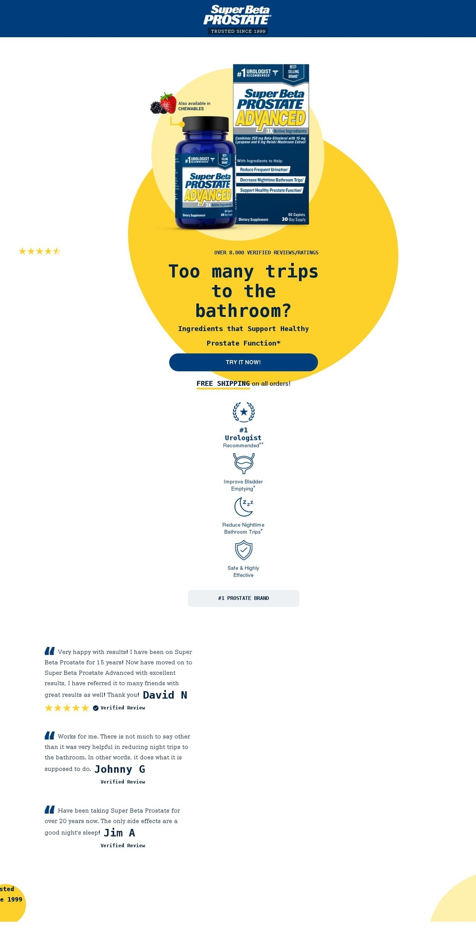 superbetaprostate.com shopify website screenshot