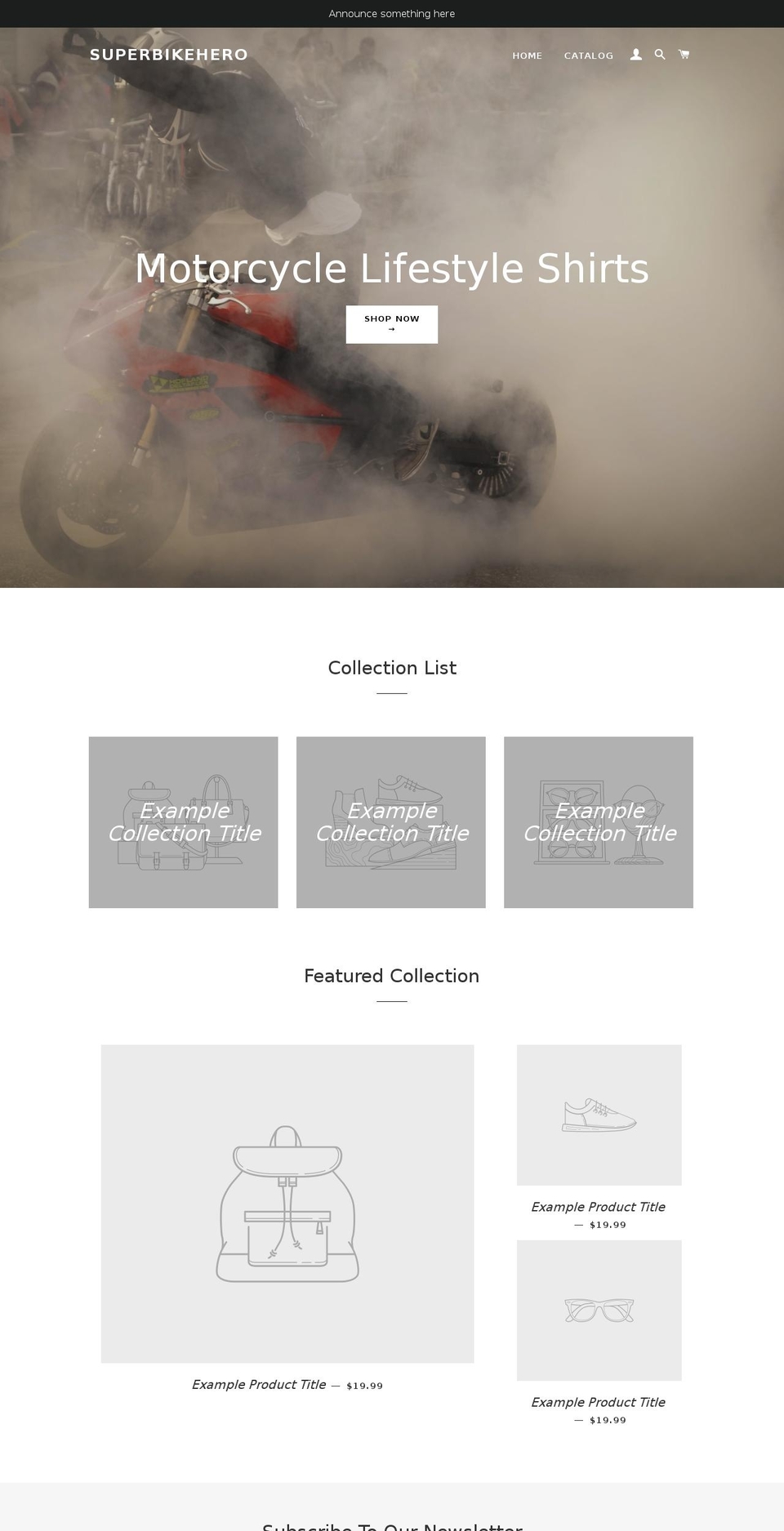 superbikehero.com — Shopify storefront screenshot