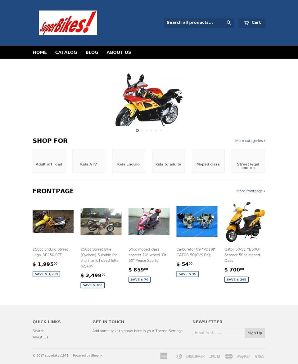 superbikes1971.com shopify website screenshot