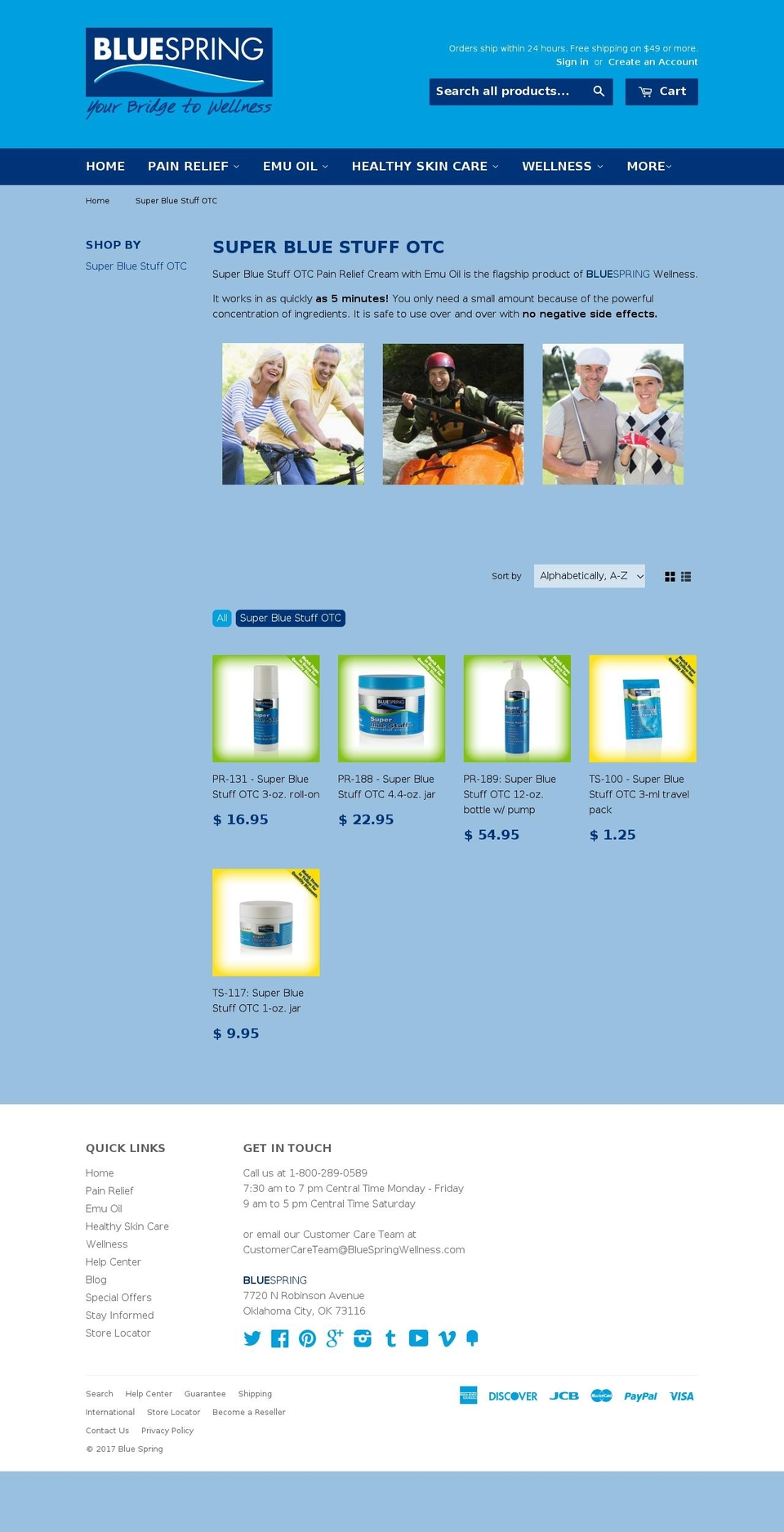 superbluestuff.tv shopify website screenshot