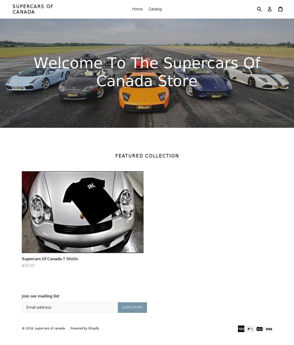 supercarsofcanada.store shopify website screenshot