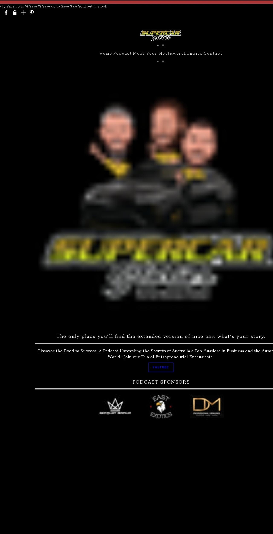 supercarstories.com shopify website screenshot