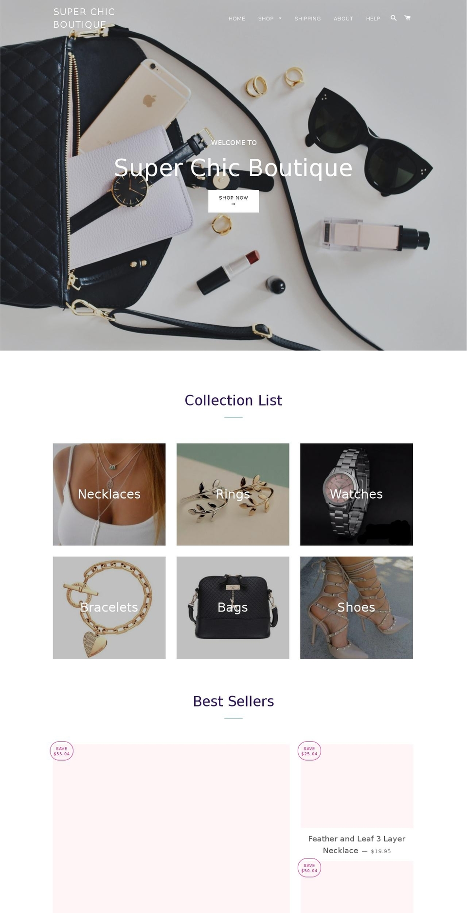 superchicboutique.com — Shopify storefront screenshot