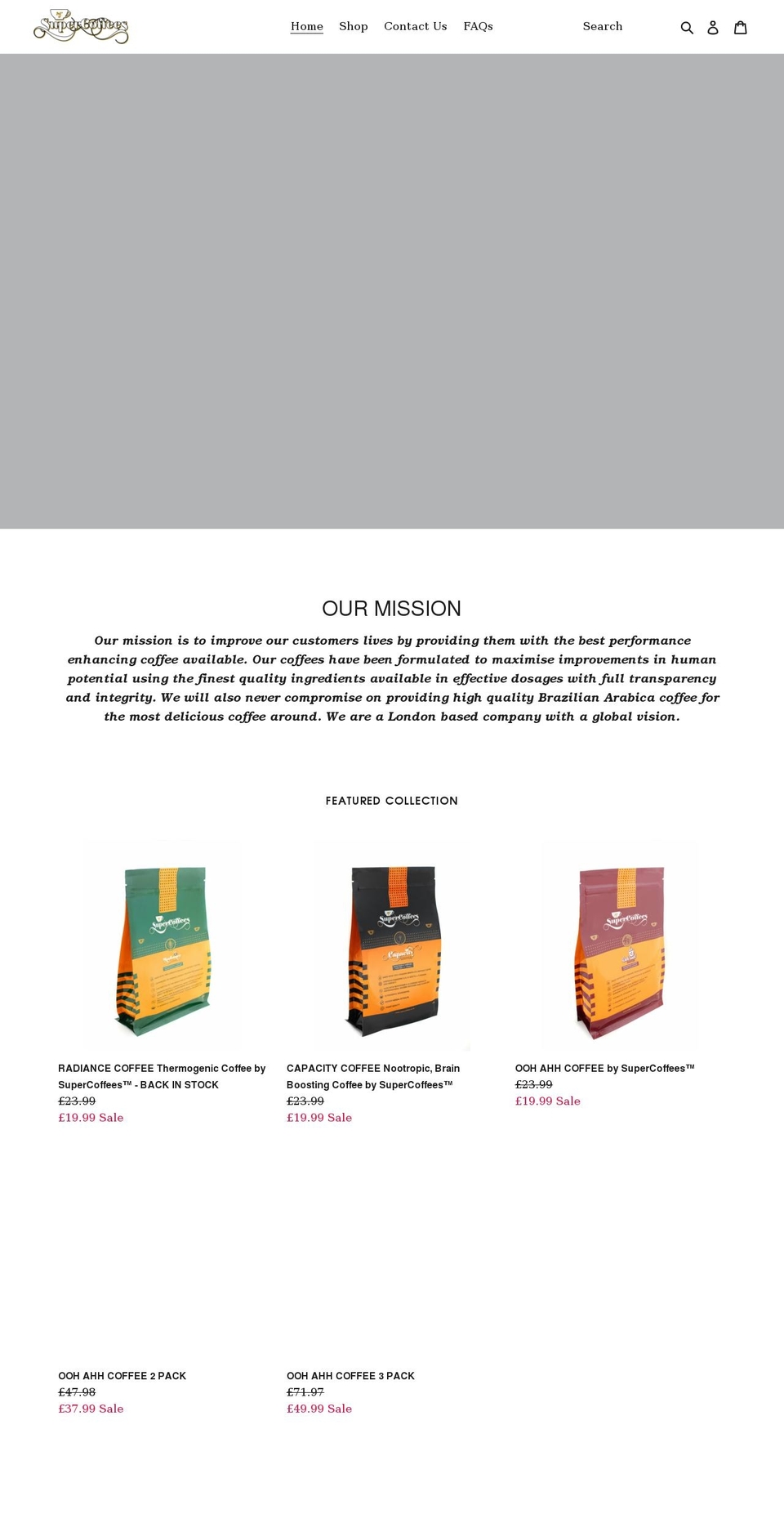 supercoffee.uk shopify website screenshot