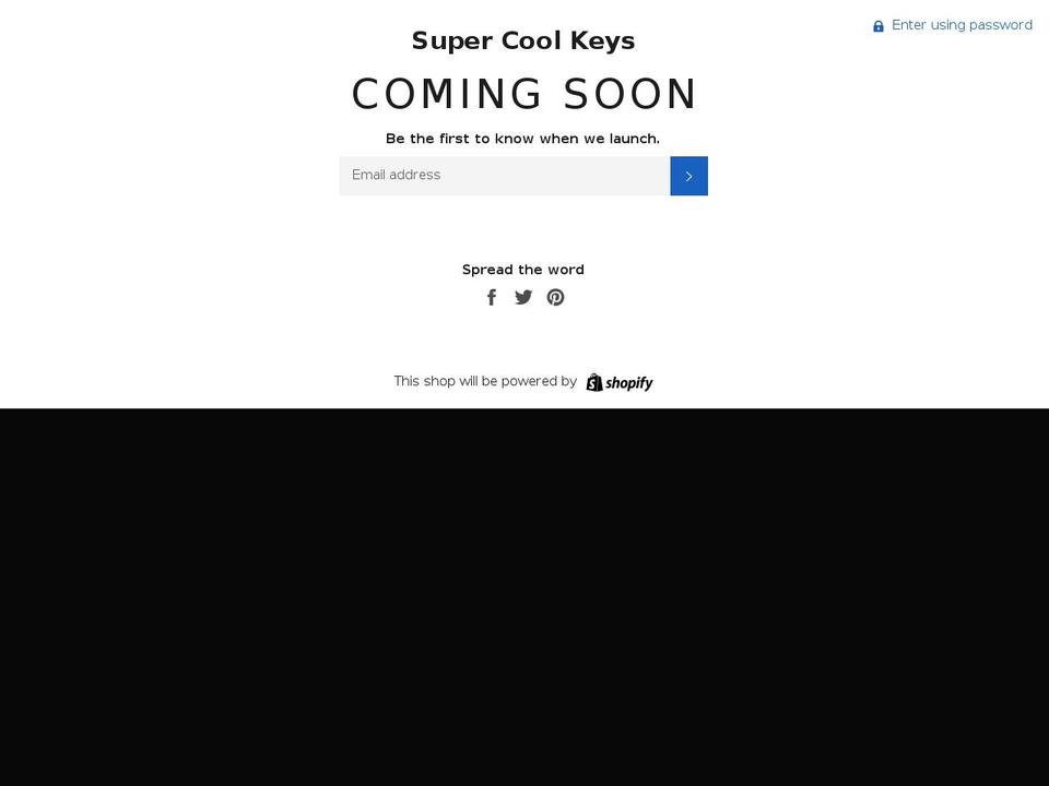supercoolkeys.com — Shopify storefront screenshot