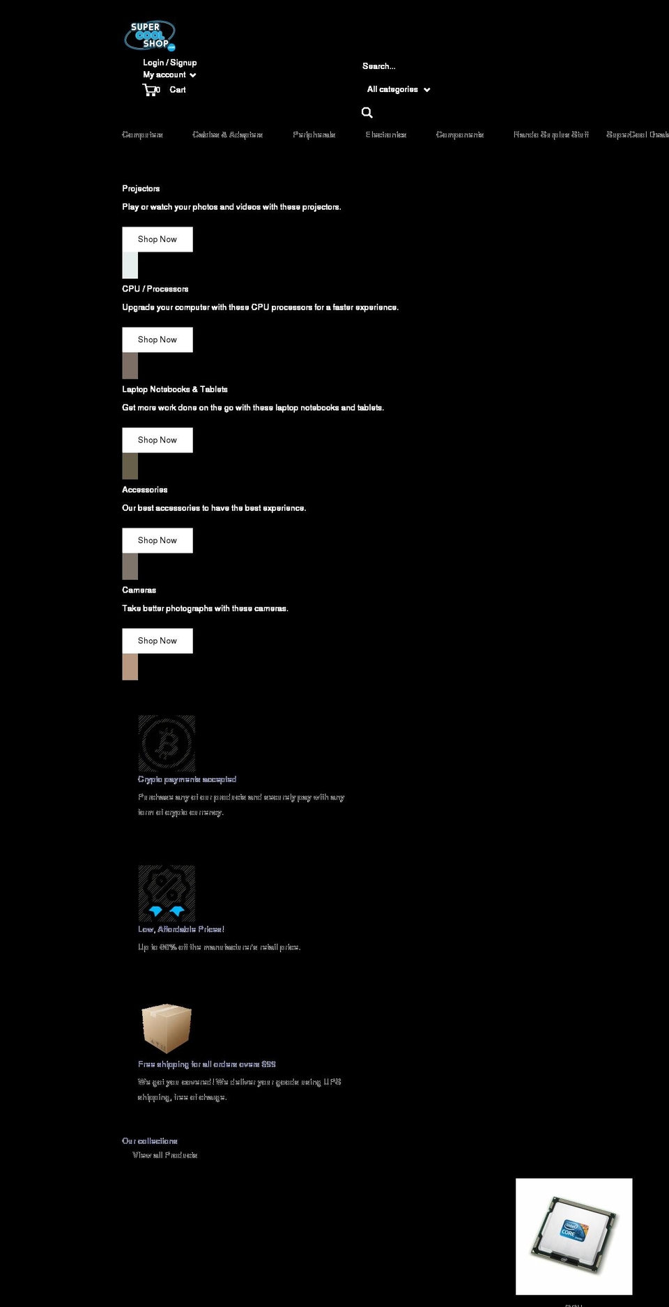 supercoolshop.com shopify website screenshot