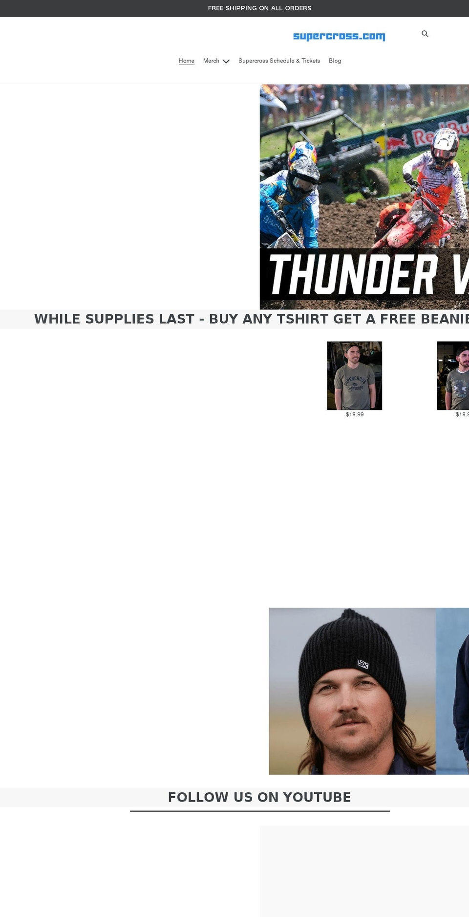 supercross.com shopify website screenshot