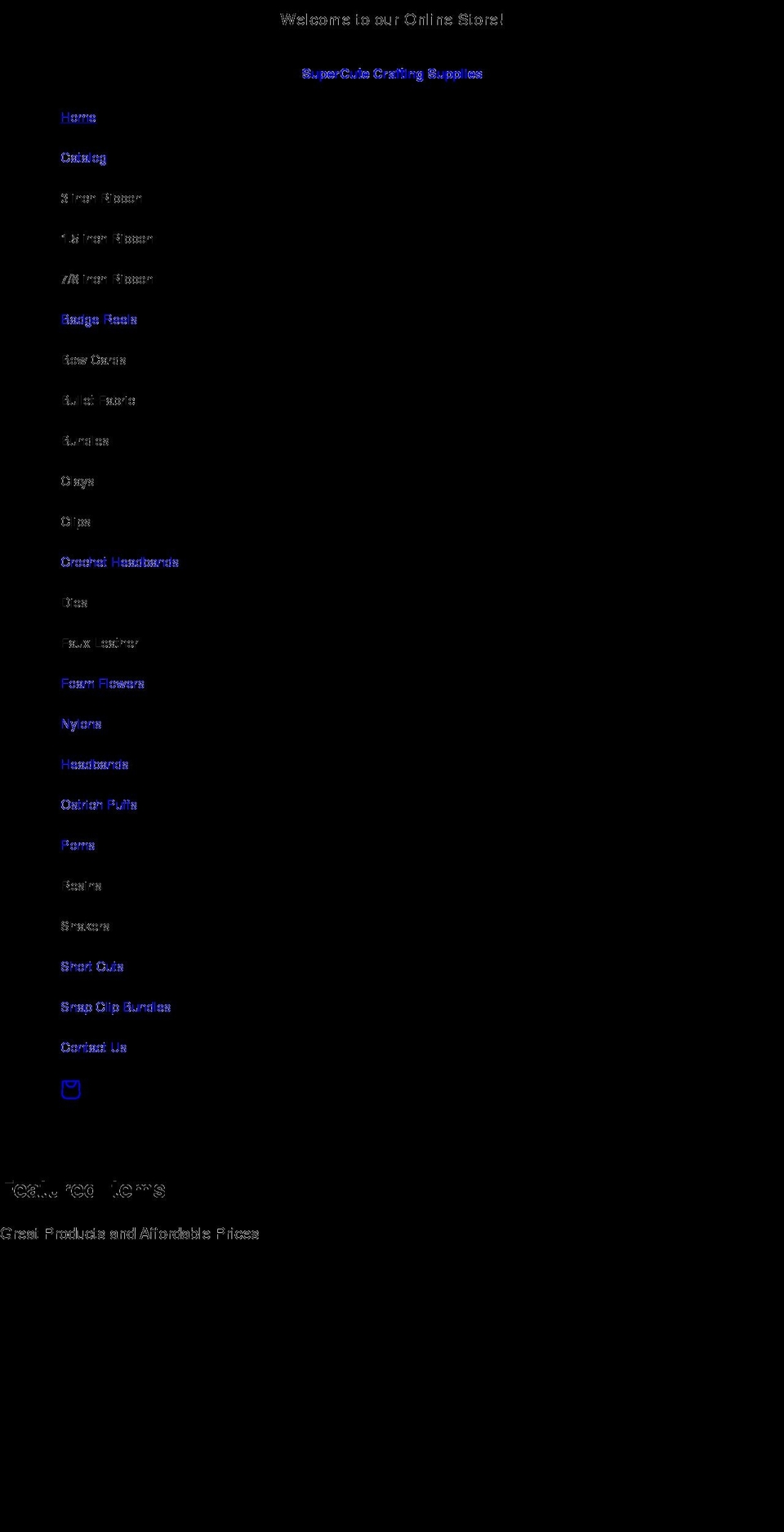 supercutecrafting.com shopify website screenshot