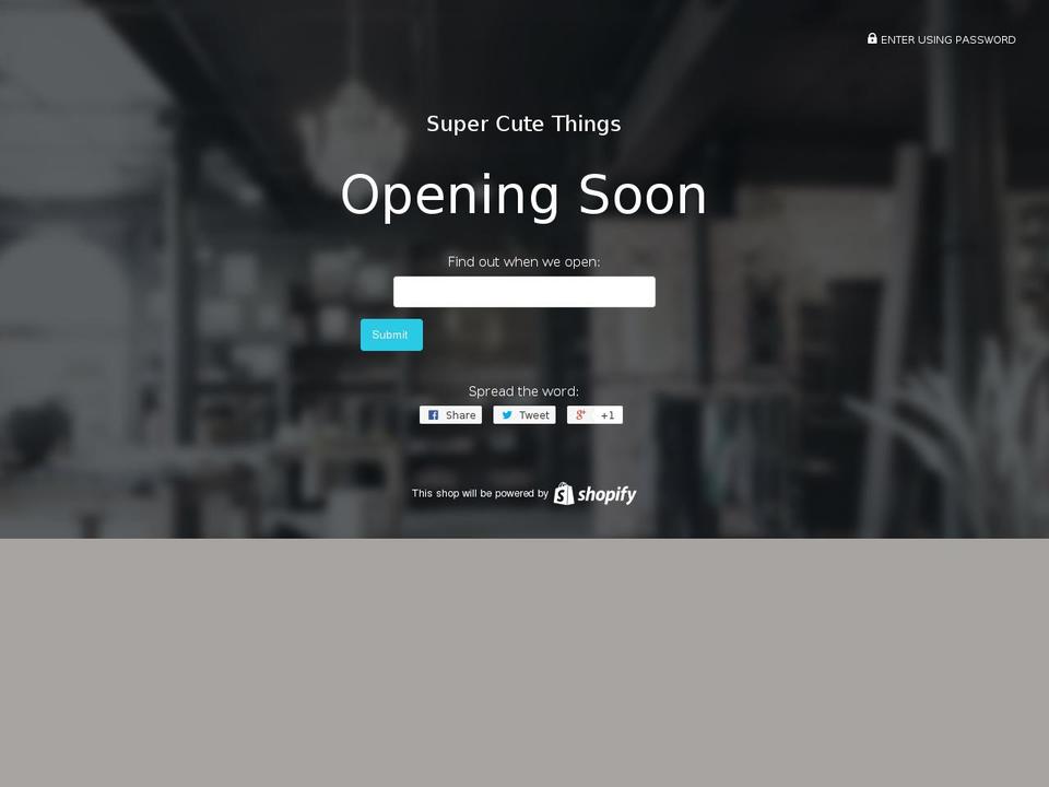 supercutethings.com shopify website screenshot