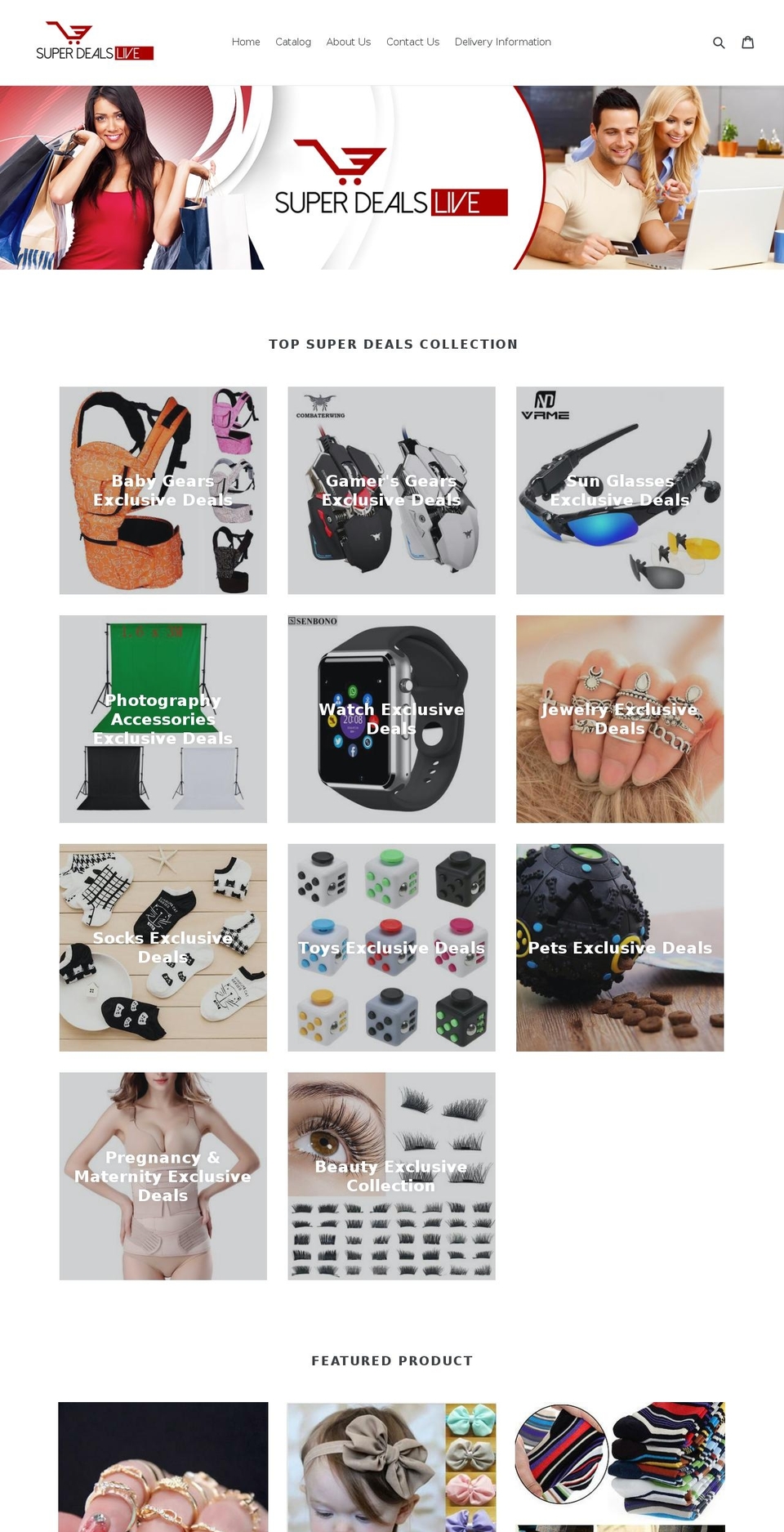 superdealslive.com — Shopify storefront screenshot