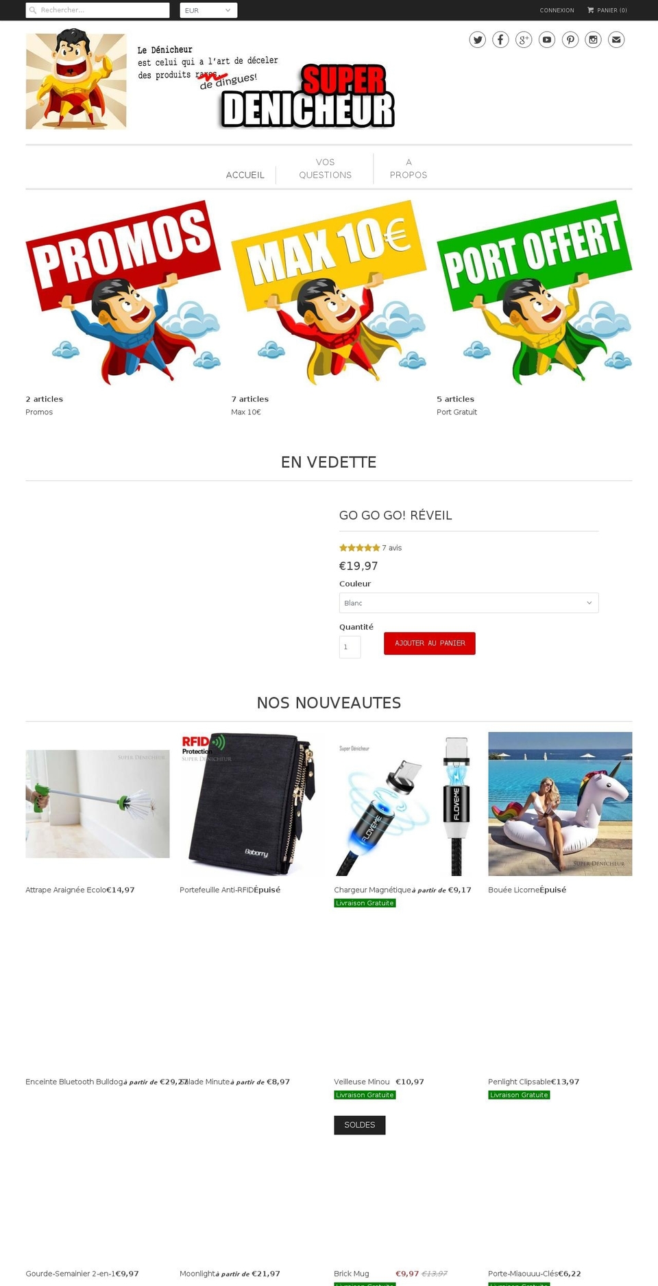 superdenicheur.com shopify website screenshot