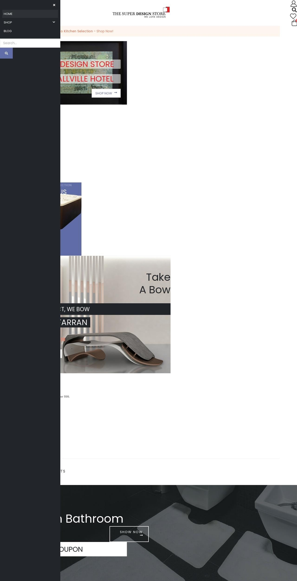 superdesignstore.com — Shopify storefront screenshot