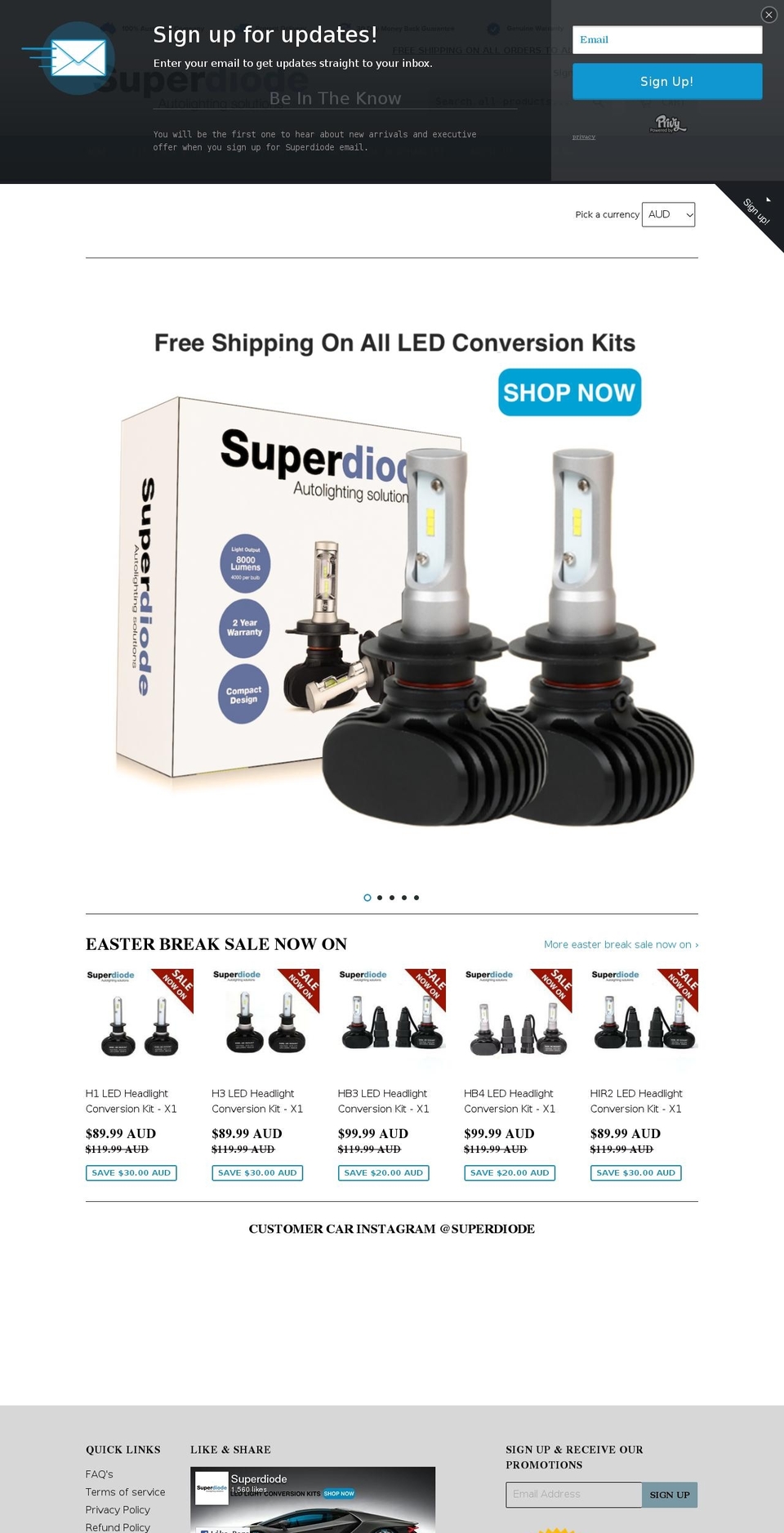superdiode.com shopify website screenshot