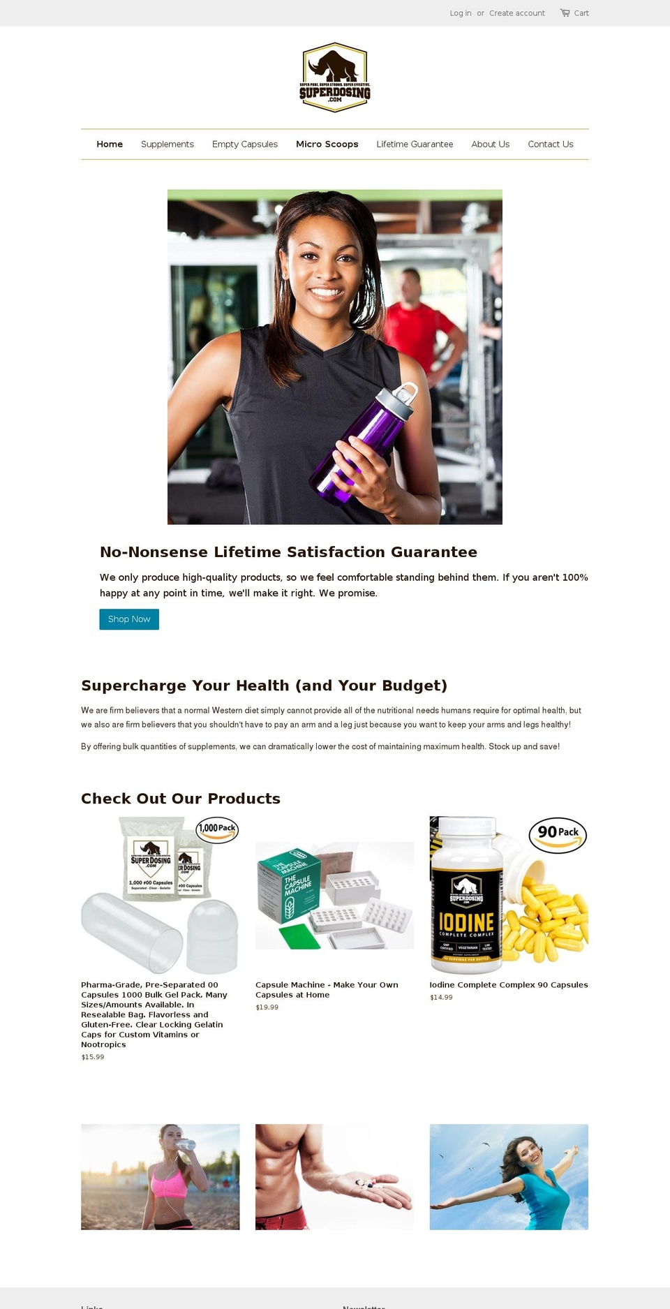 superdosing.com shopify website screenshot