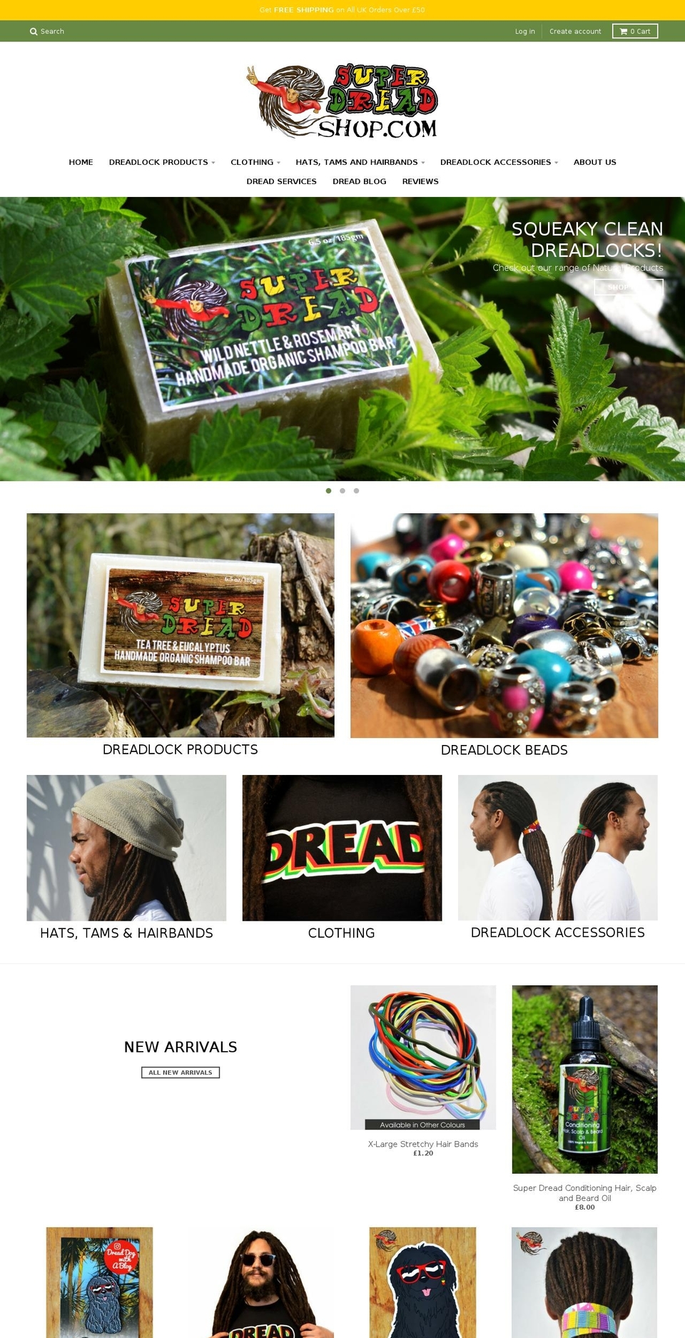 superdreadshop.com shopify website screenshot